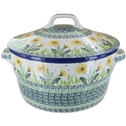 Blue Rose Polish Pottery 278 Ceramika Artystyczna Covered Round Baker -Blue Rose Pottery Store GUEST 23d6be33 d07c 4113 87ce 61361d9a4381