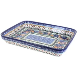 Blue Rose Polish Pottery 150 Vena Medium Rectangular Baker -Blue Rose Pottery Store GUEST 23fb219f 45f1 4971 a2a4 7867cd262888