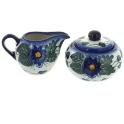Blue Rose Polish Pottery 9B-16B WR Unikat Cream & Sugar Set -Blue Rose Pottery Store GUEST 2462d34d 2d3c 4066 95a8 9681e1267ff6