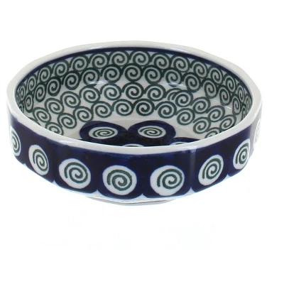 Blue Rose Polish Pottery 221 Ceramika Artystyczna Small Angular Bowl 4 Blue Rose Polish Pottery 221 Ceramika Artystyczna Small Angular Bowl - Image 2