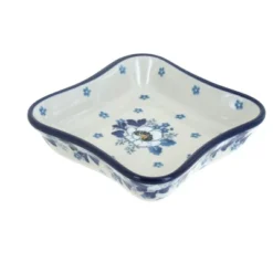 Blue Rose Polish Pottery 630 Ceramika Artystyczna Small Square Dish -Blue Rose Pottery Store GUEST 25ac3f97 2114 475b 9992 5e5a756db732