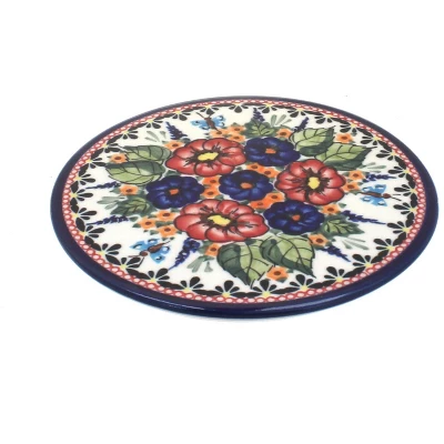 Blue Rose Polish Pottery 1012 Zaklady Trivet 8 Blue Rose Polish Pottery 1012 Zaklady Trivet - Image 6