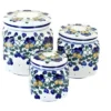 Blue Rose Polish Pottery 1300 WR Unikat 3 Piece Canister Set -Blue Rose Pottery Store GUEST 269a4a9c 74a3 49e4 bd86 bdfa491f3645