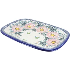 Blue Rose Polish Pottery 121 Vena Large Rectangular Serving Platter -Blue Rose Pottery Store GUEST 27c1ff20 41fe 4e5f 976b 193f8f89ffe1