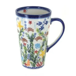 Blue Rose Polish Pottery 468 Vena Large Coffee Mug -Blue Rose Pottery Store GUEST 281c4259 5610 4f4f 83dd 345846184e65