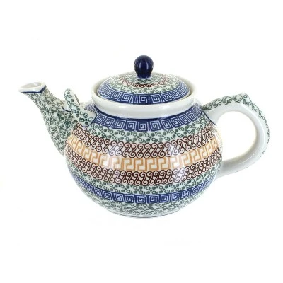 Blue Rose Polish Pottery 444 Ceramika Artystyczna Large Teapot 5 Blue Rose Polish Pottery 444 Ceramika Artystyczna Large Teapot - Image 3
