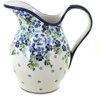 Blue Rose Polish Pottery 1160 Zaklady Pitcher 15 Blue Rose Polish Pottery 1160 Zaklady Pitcher - Image 13