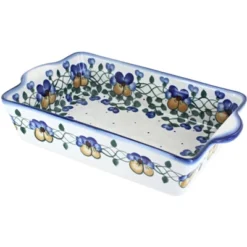 Blue Rose Polish Pottery 43D WR Unikat Loaf Baker With Handles -Blue Rose Pottery Store GUEST 2b4a0b1a 171d 42fb 90dd f81de9e68d43