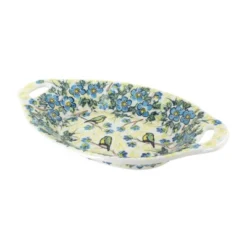 Blue Rose Polish Pottery 110 Vena Bread Tray With Handles -Blue Rose Pottery Store GUEST 2b8af2c2 f4fd 4704 8957 7848a87af71f