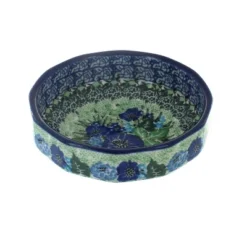 Blue Rose Polish Pottery 221 Ceramika Artystyczna Small Angular Bowl