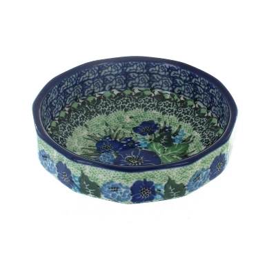 Blue Rose Polish Pottery 221 Ceramika Artystyczna Small Angular Bowl 3 Blue Rose Polish Pottery 221 Ceramika Artystyczna Small Angular Bowl