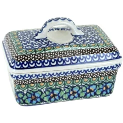 Blue Rose Polish Pottery 10 Ceramika Butter Tub -Blue Rose Pottery Store GUEST 2bc0a085 c9f1 4118 a716 1086c726ecf1