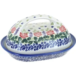 Blue Rose Polish Pottery 15A WR Unikat Butter Dish -Blue Rose Pottery Store GUEST 2bda8cf5 54b7 41fa a3d7 7a2a9da8385c