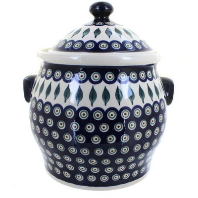 Blue Rose Polish Pottery 1101 Zaklady Cookie Jar 3 Blue Rose Polish Pottery 1101 Zaklady Cookie Jar