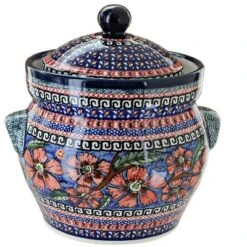 Blue Rose Polish Pottery 1125 Zaklady Small Container -Blue Rose Pottery Store GUEST 2e61ecd9 6e79 4d2d 9b78 a9f58082c041