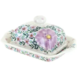 Blue Rose Polish Pottery 67 Vena Butter Dish -Blue Rose Pottery Store GUEST 2ef033cc d870 42cd bd52 7ea6fb395643