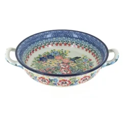 Blue Rose Polish Pottery 419 Ceramika Artystyczna Small Round Casserole With Handles -Blue Rose Pottery Store GUEST 2f8268ad fc8b 4344 a746 5704f9a4cd7e