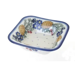 Blue Rose Polish Pottery 12G WR Unikat Square Bowl -Blue Rose Pottery Store GUEST 2fd517af b847 4885 8c44 8260c66544a0