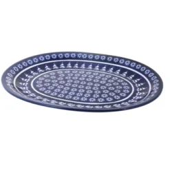 Blue Rose Polish Pottery Zaklady Large Oval Serving Platter -Blue Rose Pottery Store GUEST 3087069a 8f97 4afd 9237 8e0f394a27e9