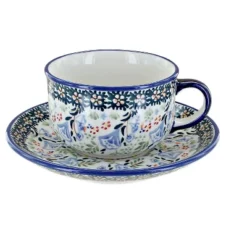Blue Rose Polish Pottery F079 Manufaktura Cup & Saucer -Blue Rose Pottery Store GUEST 30d02b3f 93ac 4326 a01e 83d5ab614a6b