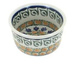 Blue Rose Polish Pottery 409 Ceramika Artystyczna Small Deep Ramekin