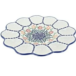 Blue Rose Polish Pottery T140 Manufaktura Egg Plate -Blue Rose Pottery Store GUEST 310af8fe 7470 4f9d 8306 1c414f6b0c37