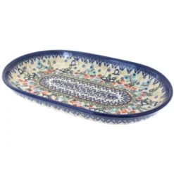 Blue Rose Polish Pottery 117 Vena Medium Dish