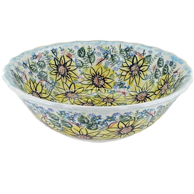 Blue Rose Polish Pottery 204 Vena Large Serving Bowl 17 Blue Rose Polish Pottery 204 Vena Large Serving Bowl - Image 15