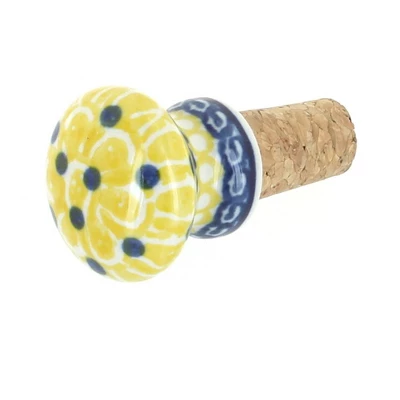 Blue Rose Polish Pottery 831 Ceramika Artystyczna Wine Cork 5 Blue Rose Polish Pottery 831 Ceramika Artystyczna Wine Cork - Image 3