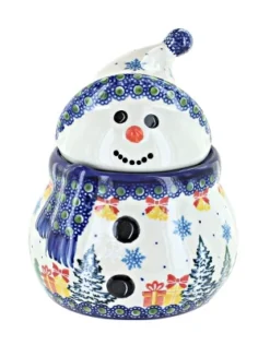 Blue Rose Polish Pottery 647 Kalich Snowman Candy Jar -Blue Rose Pottery Store GUEST 3667b498 922c 47b5 9439 69a823c535fb
