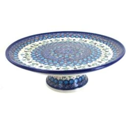 Blue Rose Polish Pottery 139 Vena Cake Plate -Blue Rose Pottery Store GUEST 36d39f35 7251 4063 bbdb e2615d53a8ad