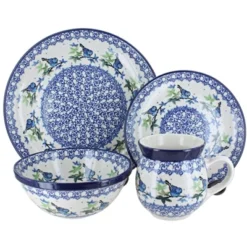 Blue Rose Polish Pottery Ceramika Artystyczna Dinnerware (16 PC) -Blue Rose Pottery Store GUEST 374961de 7ee4 44fe 9908 b528cac60f34