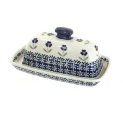 Blue Rose Polish Pottery M074 Manufaktura Butter DIsh -Blue Rose Pottery Store GUEST 38c7a9f3 2758 40d4 b2e3 04efc2aa32d5
