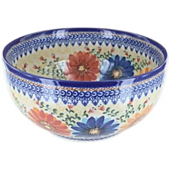 Blue Rose Polish Pottery 75 Vena Large Mixing Bowl