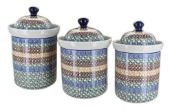 Blue Rose Polish Pottery 1300S Ceramika Artystyczna Canister Set -Blue Rose Pottery Store GUEST 39376a99 0f07 416a 9347 2acadd5eb2ec