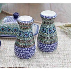 Blue Rose Polish Pottery 528-977 Ceramika Salt & Pepper Shakers