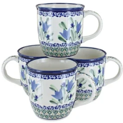 Blue Rose Polish Pottery 1800 Zaklady 4PC Mug Set -Blue Rose Pottery Store GUEST 398ad7f6 f097 4c60 b2f5 93da6e32f00c