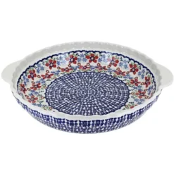 Blue Rose Polish Pottery Z148 Manufaktura Pie Plate With Handles -Blue Rose Pottery Store GUEST 3a18eda2 c997 417e 974a 4c6019b11f78