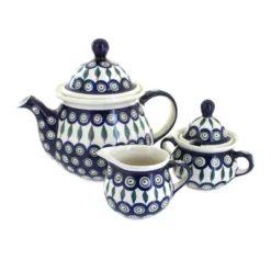 Blue Rose Polish Pottery 1700 Zaklady 3 Piece Tea Set -Blue Rose Pottery Store GUEST 3a345b9e b037 40e0 89e2 bb10440a518a