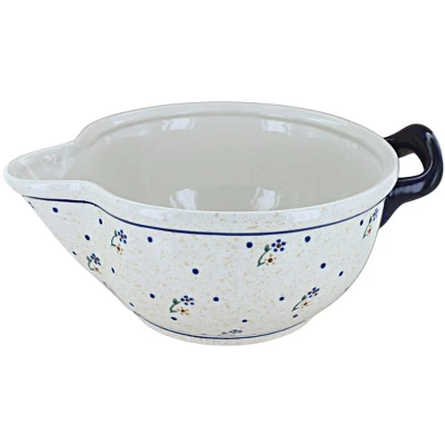 Blue Rose Polish Pottery 1252 Zaklady Batter Bowl 3 Blue Rose Polish Pottery 1252 Zaklady Batter Bowl