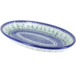 Blue Rose Polish Pottery 104 Vena Oval Platter -Blue Rose Pottery Store GUEST 3aafe5a2 eeb3 417e 87eb ae948dc86a96