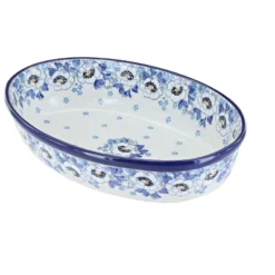 Blue Rose Polish Pottery 299 Ceramika Small Oval Baking Dish -Blue Rose Pottery Store GUEST 3b058b15 e9f1 4f4d a4ed 9df1891b72d0