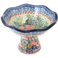 Blue Rose Polish Pottery 660 Ceramika Artystyczna Small Pedestal Dish -Blue Rose Pottery Store GUEST 3ca16f24 2728 4674 b052 7b001103d076