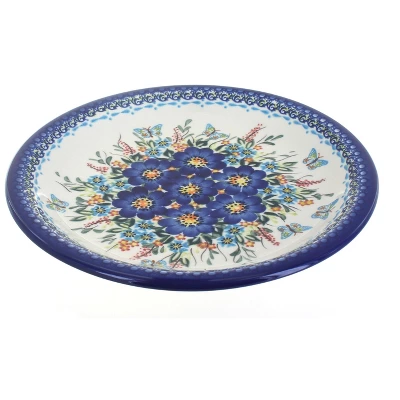 Blue Rose Polish Pottery Vena Dinner Plate 11 Blue Rose Polish Pottery Vena Dinner Plate - Image 9