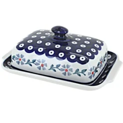 Blue Rose Polish Pottery M080 Manufaktura Large Butter Dish -Blue Rose Pottery Store GUEST 406bc772 561e 4e91 871e 84cb8fd02a8d