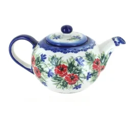 Blue Rose Polish Pottery 8C WR Unikat Large Teapot