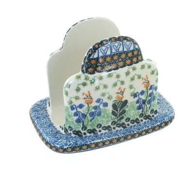 Blue Rose Polish Pottery 487 Ceramika Artystyczna Napkin Holder 19 Blue Rose Polish Pottery 487 Ceramika Artystyczna Napkin Holder - Image 17