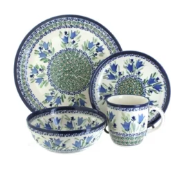 Blue Rose Polish Pottery Zaklady Dinnerware (4 PC) -Blue Rose Pottery Store GUEST 445f07a1 cf18 4e16 a5a6 d56341314778