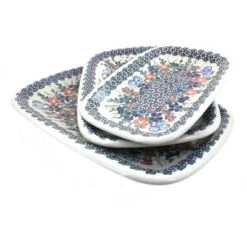 Blue Rose Polish Pottery 6200 Vena 3 Piece Rectangular Serving Set -Blue Rose Pottery Store GUEST 44c15d61 0df4 4fc7 b800 64f3f776a281