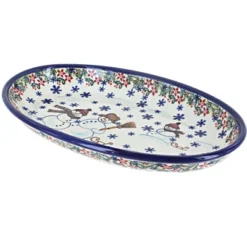 Blue Rose Polish Pottery 104 Vena Oval Platter -Blue Rose Pottery Store GUEST 452502d7 4e12 40ae b075 7898eed3ee91